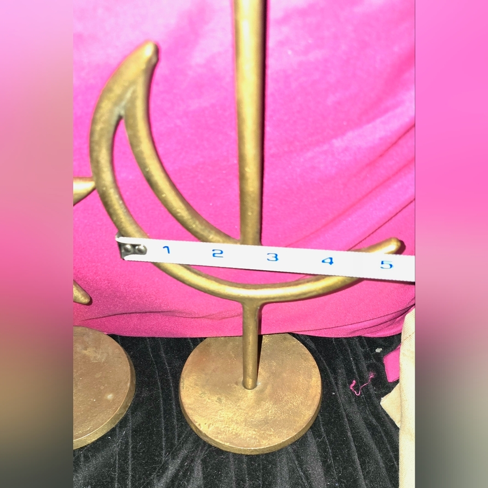 Vintage Wrough Iron Sun, Moon, and Star Celestial Candle Holders - Picture 9 of 10